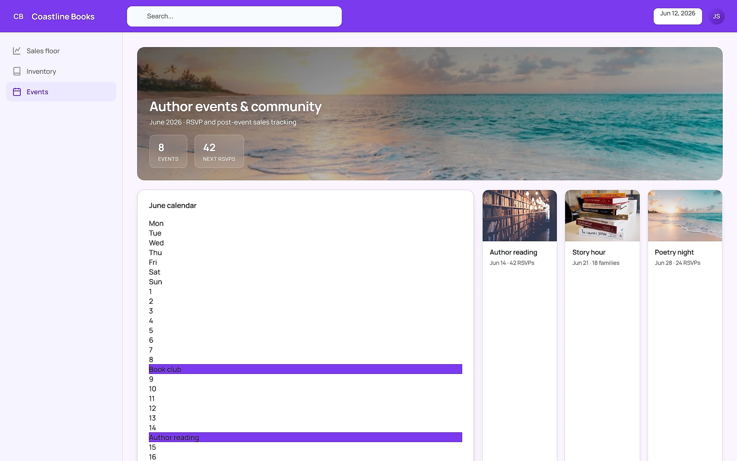 Coastline Books — Outcome tracking